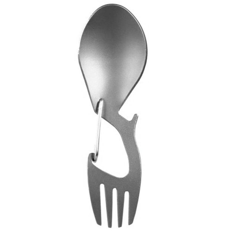 3 In 1 Camping Picnic Titanium Spoon Tableware Titanium Fork Ultralight Pure Titanium Or Stainless Steel Spork