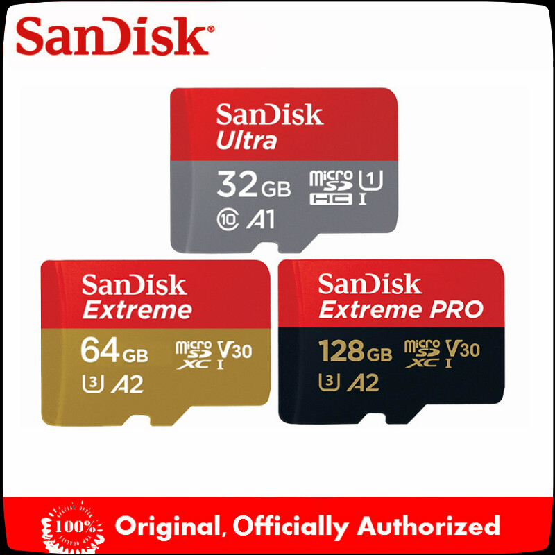 Sandisk Micro Sd 128gb A1 Kad Memori 16gb 32gb 64gb 256gb Extreme Pro 