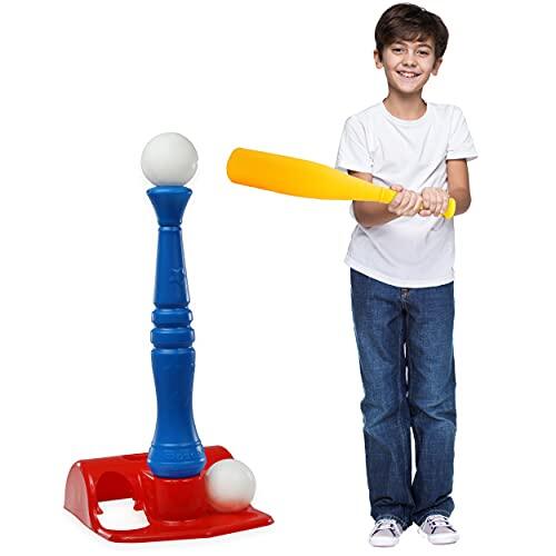Best Gift for Children Aoneky Min Foam Baseball Bat and Ball for Toddler Indoor Soft Super Safe T Ball Bat Toys Set for Kids Age 1 Years Old 11.8 inch 