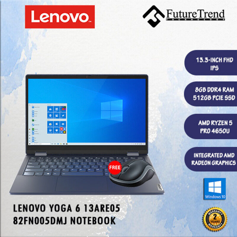 Lenovo YOGA 6 13ARE05 (82FN005DMJ)/R5 PRO 4650U/8GB/512GB/13.3FHD TS WITH PEN/WIN10+H&S 2019/2 YR ONSITE Malaysia