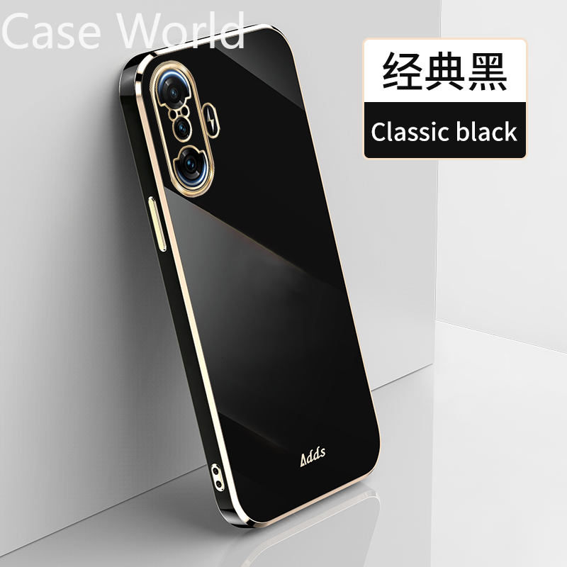 Square 6D Plating Soft Silicone Phone Case for Redmi K40Gaming Luxury Shockproof Bumper Full Camera Cover for Redmi K40 Gaming