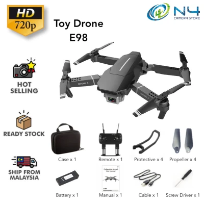 2020 New Drone E98 WIFI FPV With Wide Angle 720P HD Camera Height Hold Mode, Foldable Arm RC Four-Axis Drone
