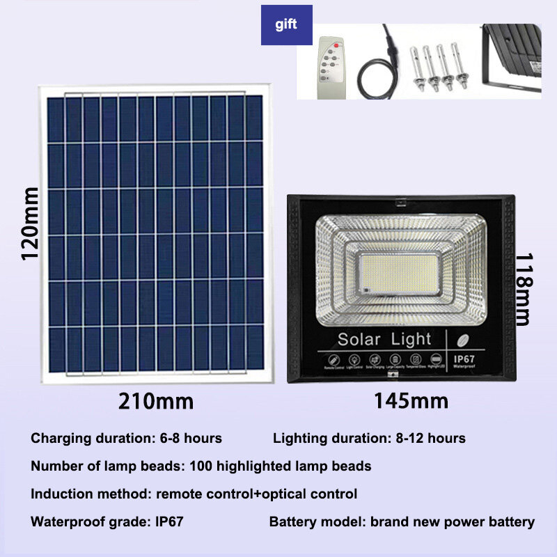 YONUO Solar lights, outdoor lighting, garden lights, solar floodlights, new rural street lights