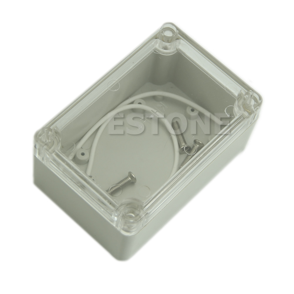 ✪vỏ nhựa chống thấm nước, hộp dự án điện tử trong suốt vỏ bọc, 100x68x50mm