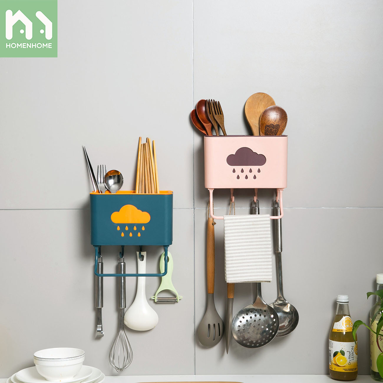 Homenhome Multi-functional Chopsticks Racks Kitchenware Storage Box Chopsticks Box