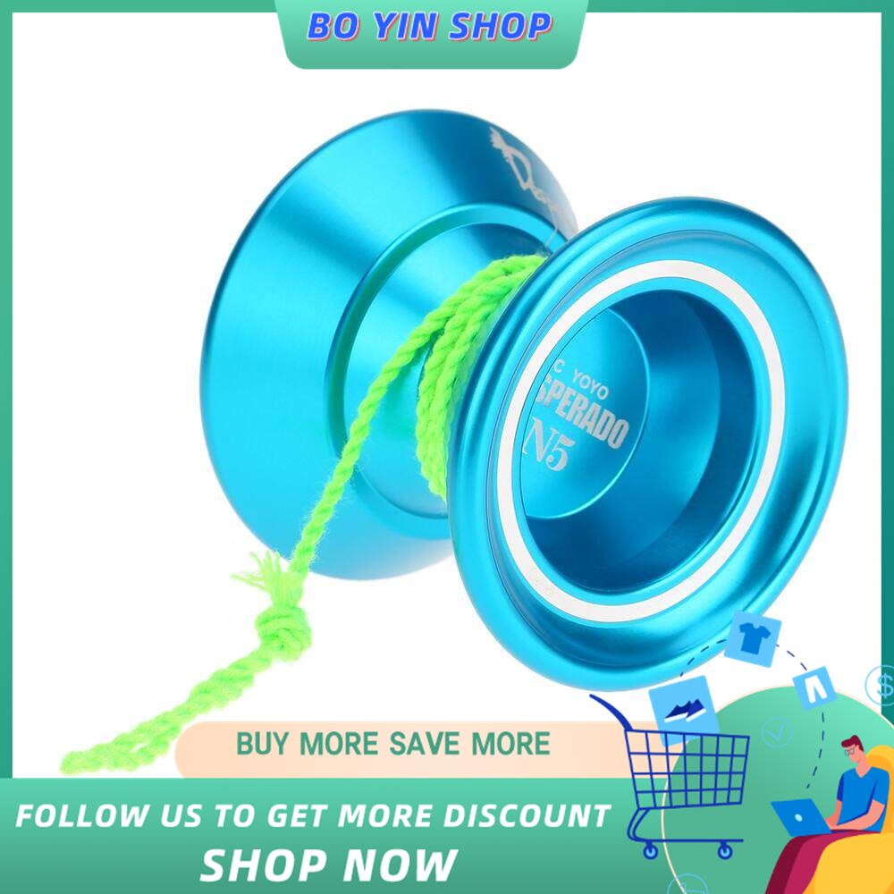 Professional Magic Yoyo N5 Desperado Aluminum Alloy Metal Yoyo 8 Ball KK Bearing with Spinning String for Kids Purple