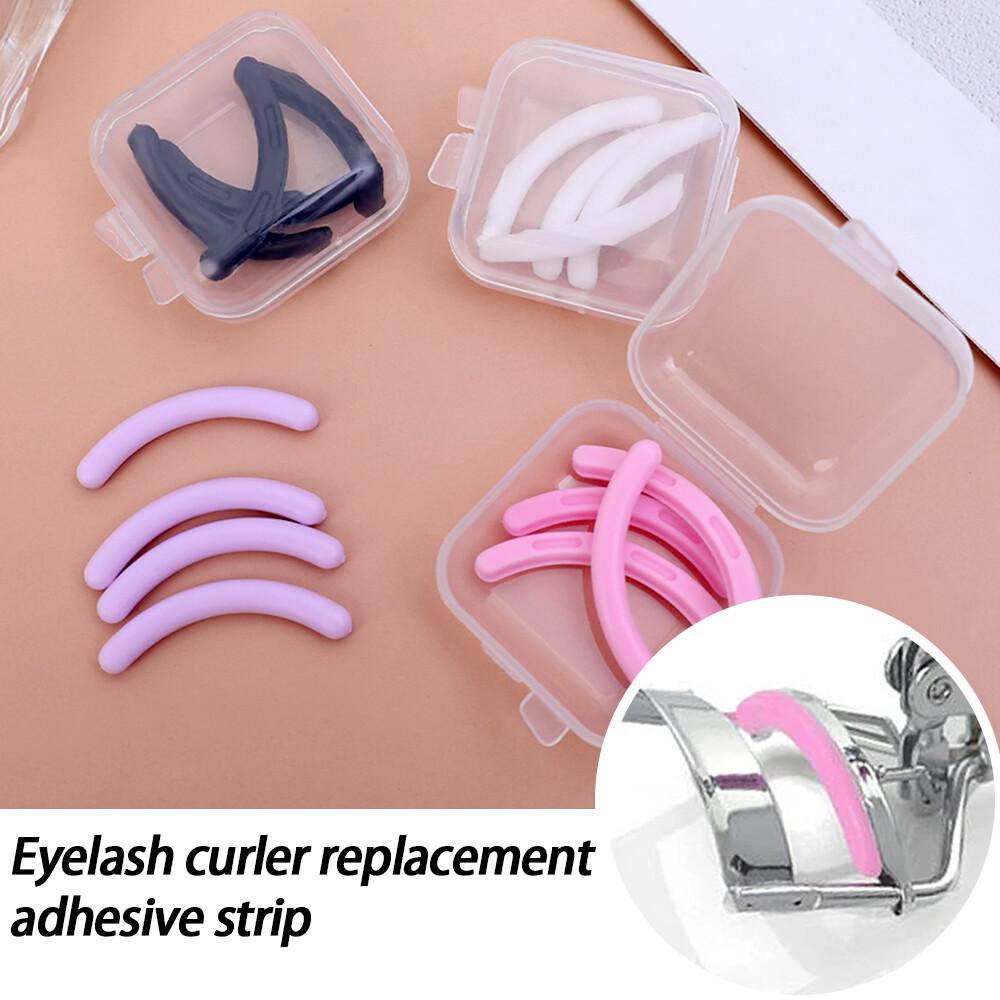 Dorisna 4pcs/box Eyelash Curler Replacement Pads Universal Type Curling High Elastic Rubber Pad Beauty Tool Makeup