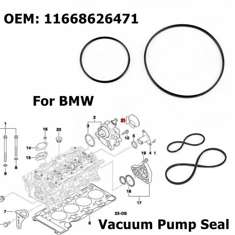 11668626471 black ruer vacuum pump seal kit fit for bmw v8 e46 e65 e66 e53 e70 e60 e84 e90 745i 545i 645i x1 x5