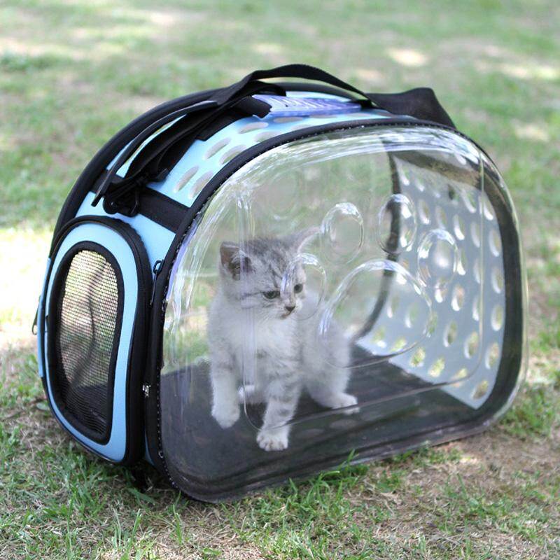 Transparent Cat Dog Carrier Bag Breathable Pet Travel Handbag Foldable Outdoor Shoulder Bags Puppy Travel Carrying Bags