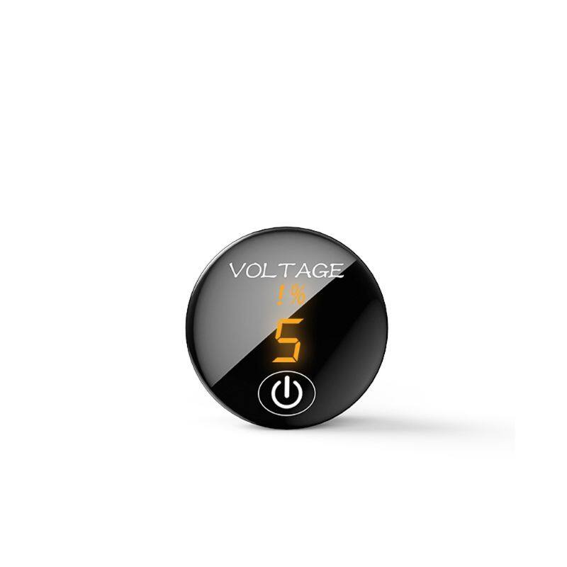 Car Motorcycle DC 5V-48V LED Panel Digital Voltage Meter Battery Capacity Display Voltmeter with Touch ON OFF Switch