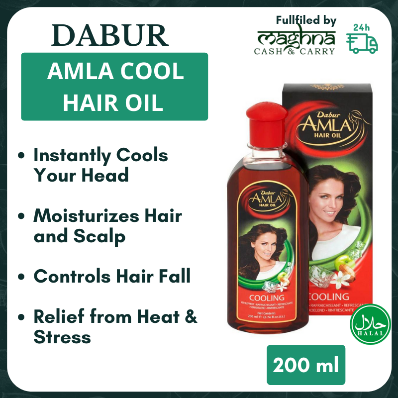 Dabur Amla Cooling Hair Oil With Natural Extracts - 1 Bottle (200 ml) |  Lazada