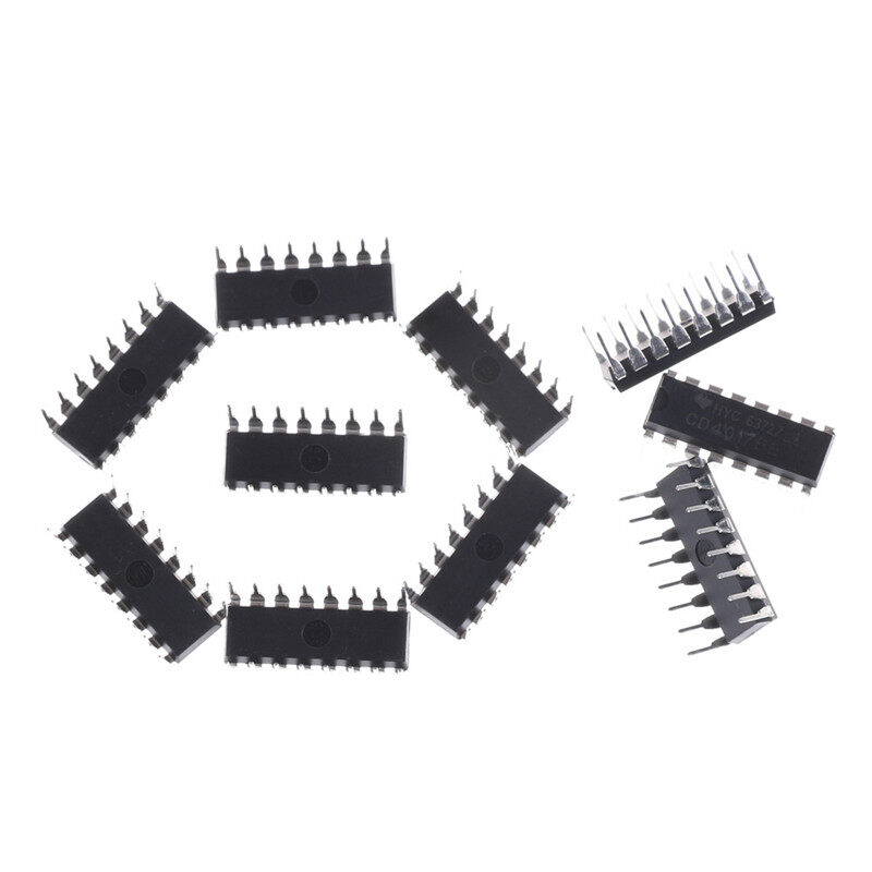 Eioce 10pcs cd4017be 4017 cd4017 decade counter divider ic