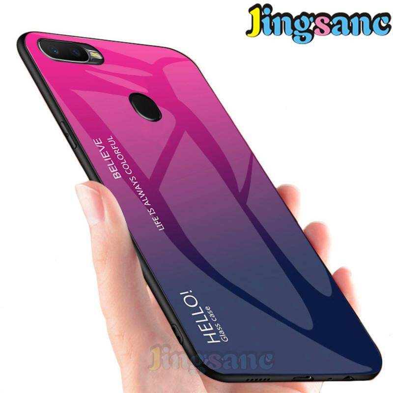 Untuk Oppo F7 Casing Ponsel Kaca Antigores Luxury Sangat 