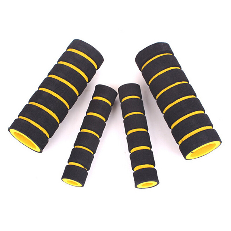 PPBE 2 Pair Motorcycle Bicycle HandleBar Grip + Brake Clutch Lever Soft Sponge Cover