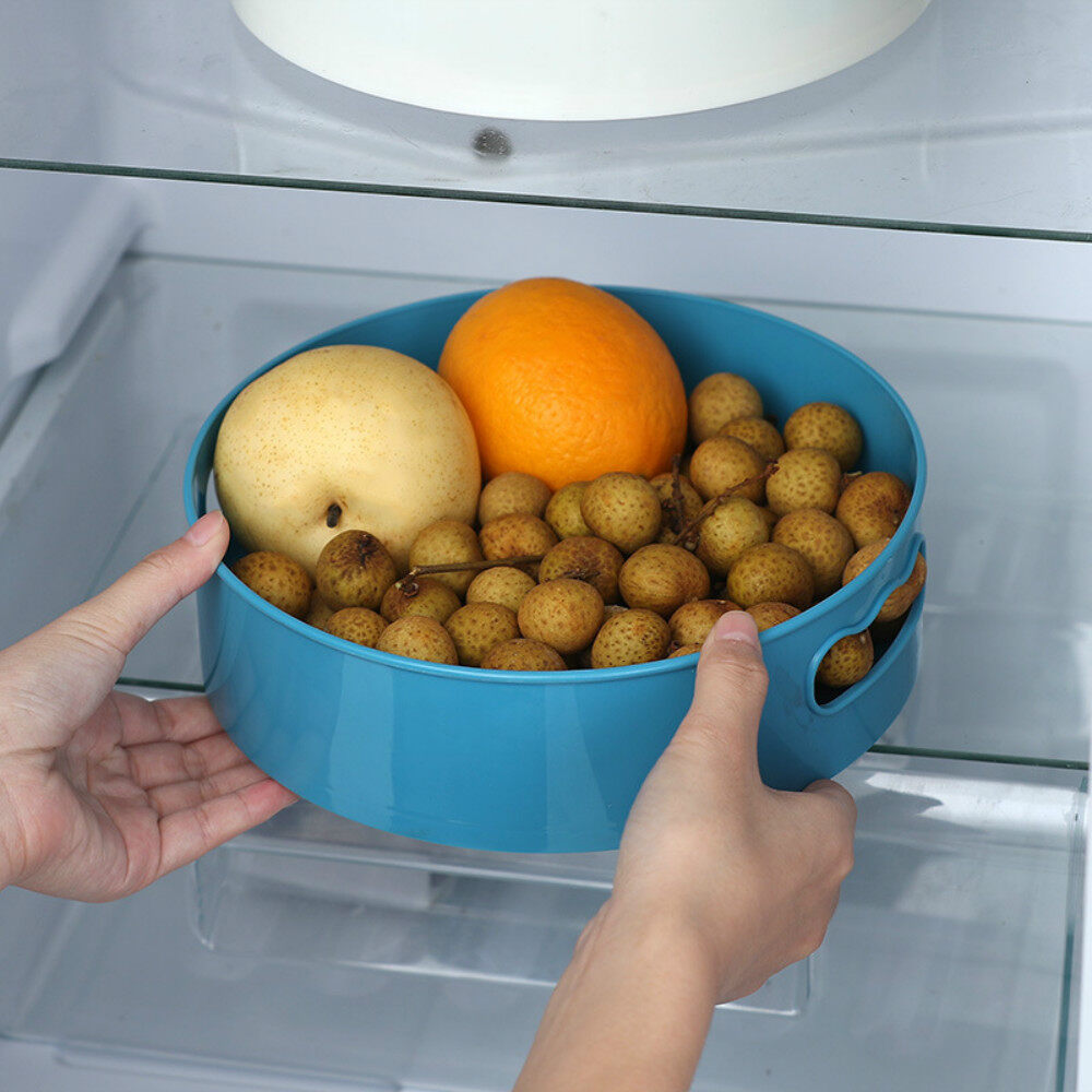 360 Degree Rotating Round Spice Storage Rack Tray Turntable Kitchen Holder Organizer