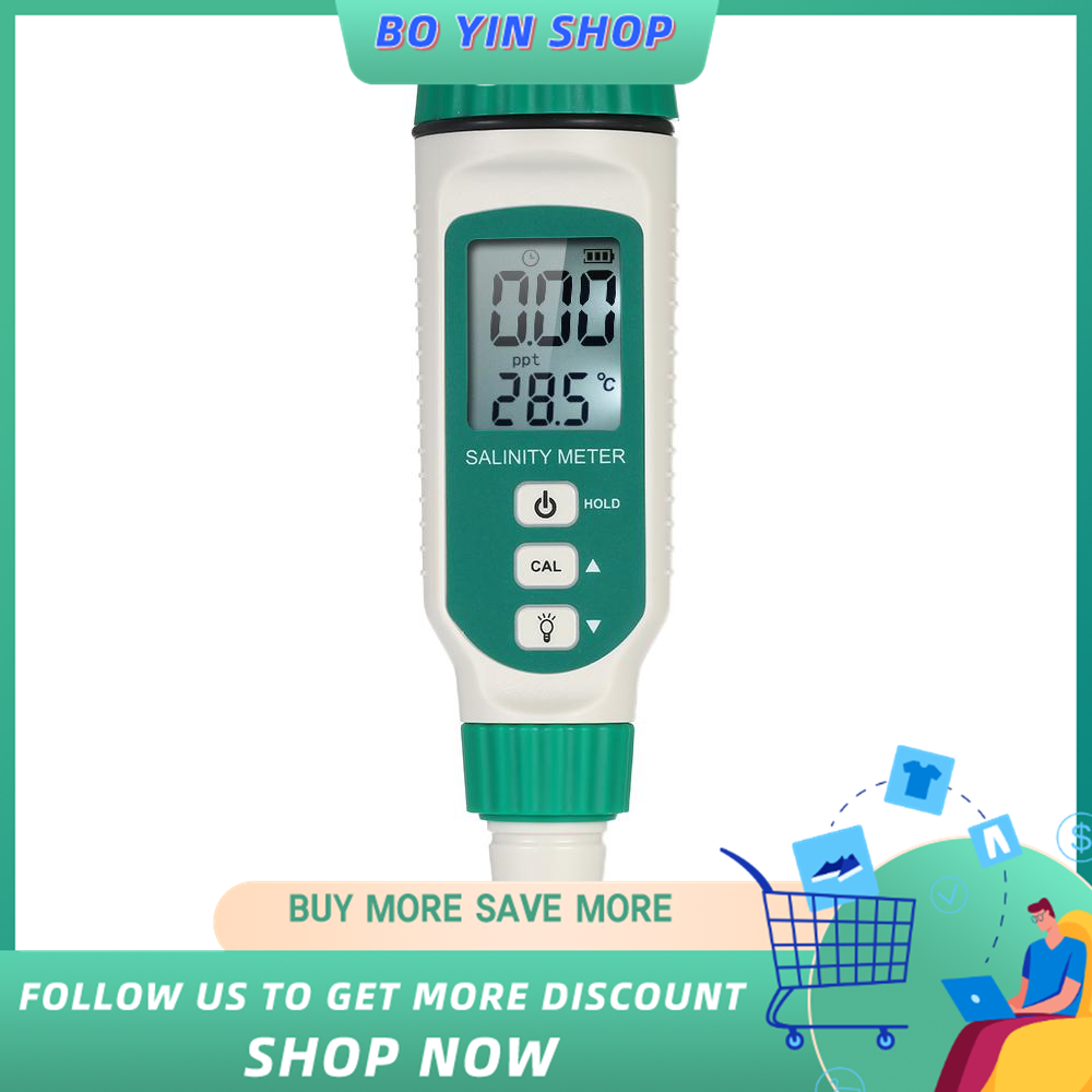 SMART SENSOR Portable Salinity Meter Handheld ATC Salinometer Halometer Salt Gauge Salty Brine Meter Seawater Salinity Refractometer Food Salinity Tester Meter