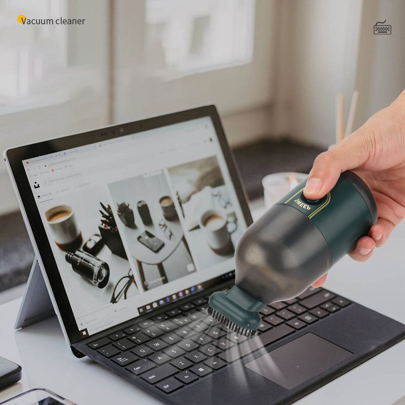 KAIMEIDI Mini Desktop Vacuum Cleaner Wireless Charging Desktop Keyboard Cleaner Portable Automatic Vacuum Cleaner