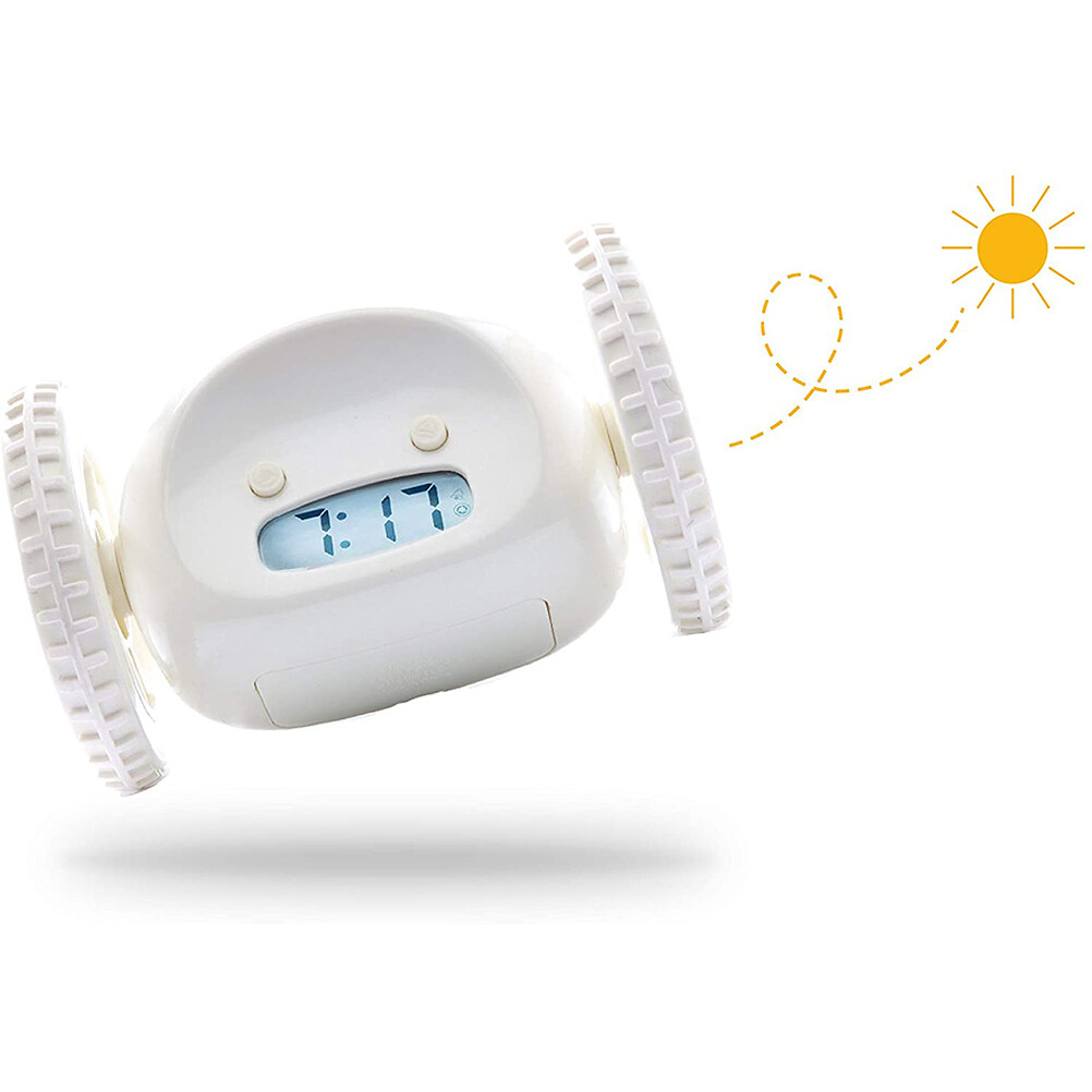 Wheels Alarm Clock Fun Clocky Alarm Clock Black for Heavy Sleeper