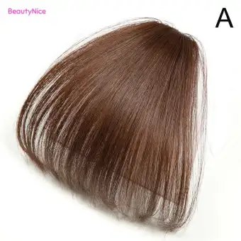 Bne Thin Neat Air Bangs Fake Hair Seamless Clips In Front Fringe