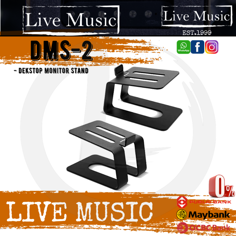 Live Music DMS-2 Desktop Monitor Speaker Stand - Pair ( LMC / DMS2 ) Malaysia