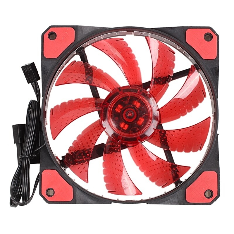 Bảng giá 120mm PC Computer 16dB Ultra Silent 33 LEDs Case Fan Heatsink Cooler Cooling with Anti-Vibration Rubber,12CM Fan,12VDC 3P IDE 4pin red Phong Vũ