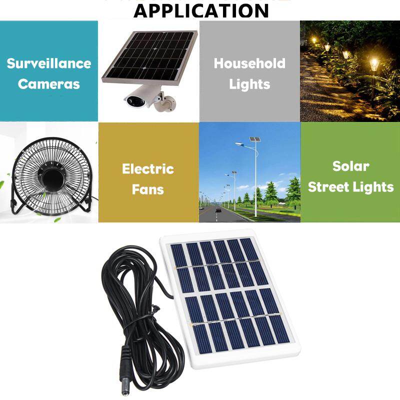Tấm pin năng lượng mặt trời Polysilicon 5W 6V cáp dài 3M - INTL