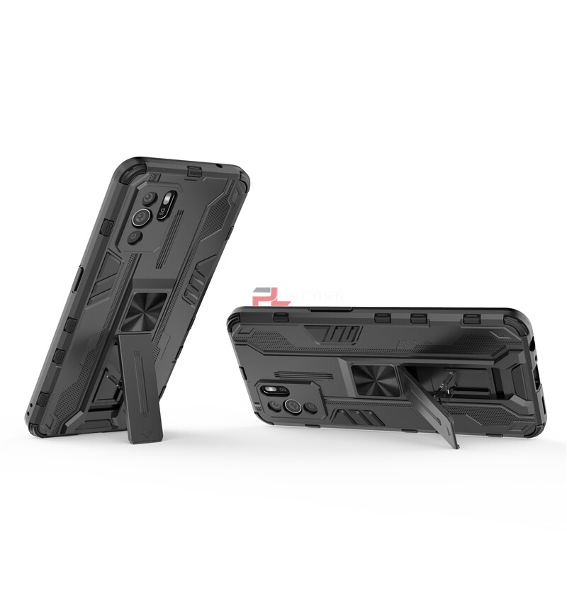 PlusCase for OPPO Reno6 Z 5G Case Shockproof Kickstand Armor Camera Lens Protector Hard Back Cover