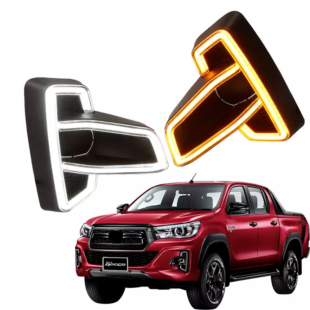 LED DRL Front Fog Light for Toyota Hilux Revo Conquest Rocco 2018 2019