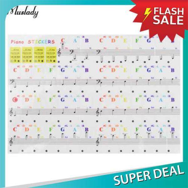 BEST SELLER Muslady Piano Key Stickers Piano Keyboard Tune Stickers Kit for 88/ 61/ 54/ 49/ 37 Keys Piano for Beginner (Standard) Malaysia