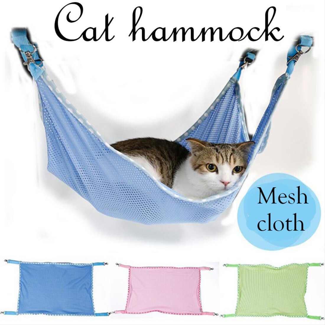 Pets Cat Mesh Hanging Hammock Breathable Bed Pet Cat Dog Mat Soft Kitten Cats Hammock Bed for Small Puppy Chihuahua Cushion