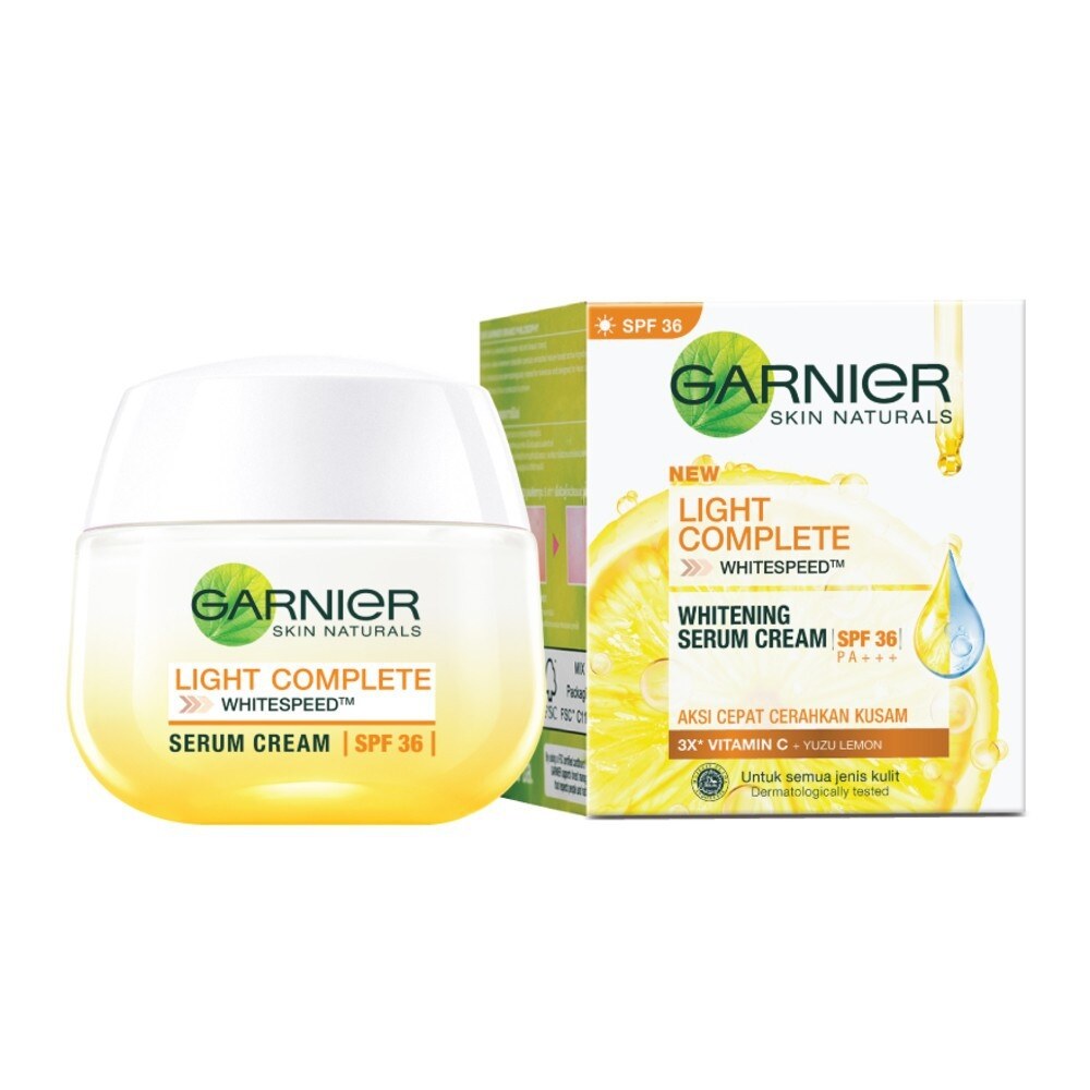 Garnier Light Complete Bright Complete Booster Serum Whitening Serum Cream Spf 36 Whip Foam 4524