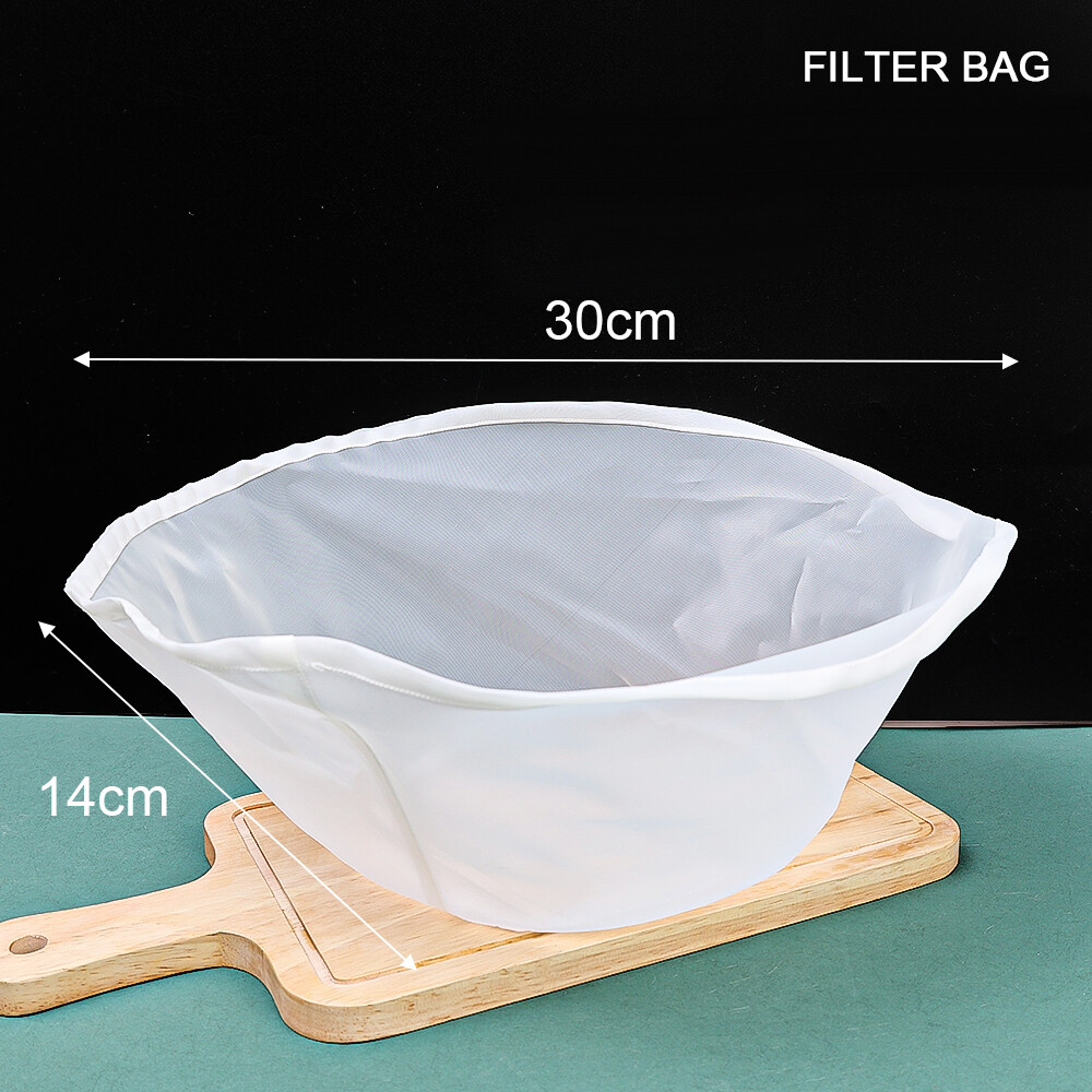 400Mesh Soy Filter Bag Reusable Milk Nut Milk Tea Coffee Yogurt Strainers Household Food Nylon Filter Bags Kitchen Accessories