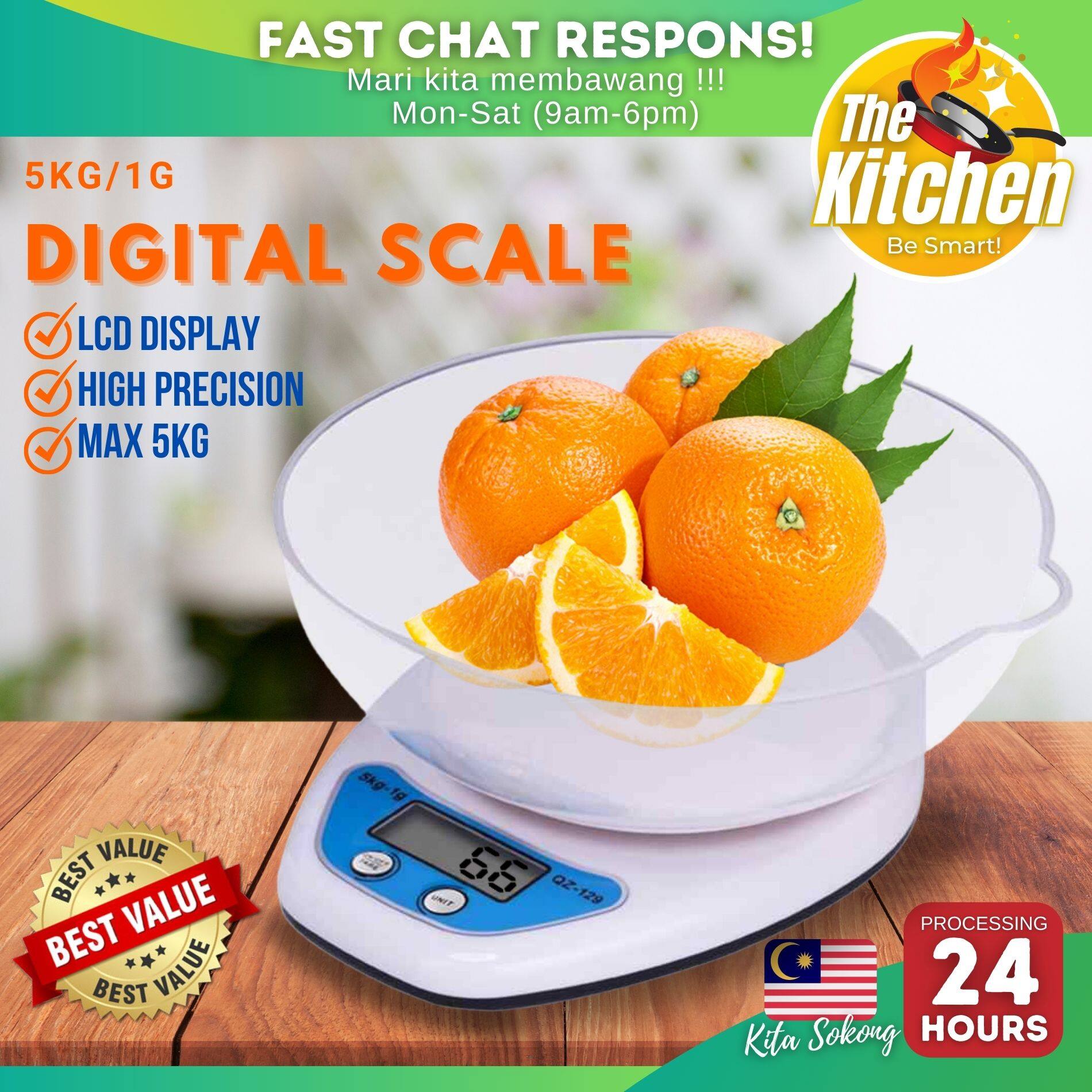 5kg Kitchen Scale Mini Electronic Practical Digital Scale LCD Display ( QZ-129 ) 厨房秤 Penimbang Dapur