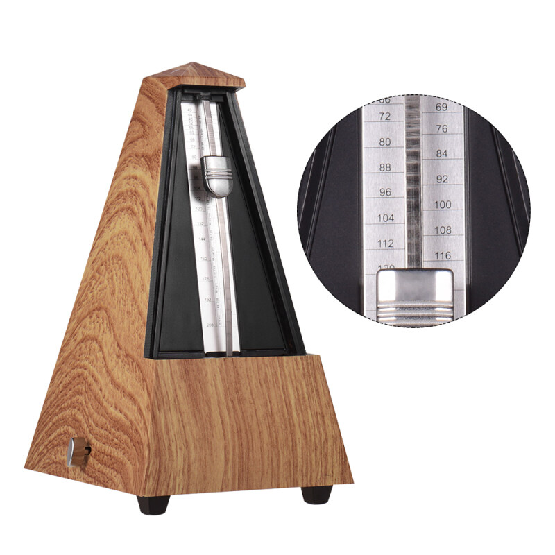 Ammoon Phổ Kim Tự Tháp Bộ Đếm Nhịp Cơ Chất Liệu Nhựa ABS Cho Guitar Violin Piano Bass Công Cụ Luyện Tập Nhạc Cụ Cho Người Mới Bắt Đầu