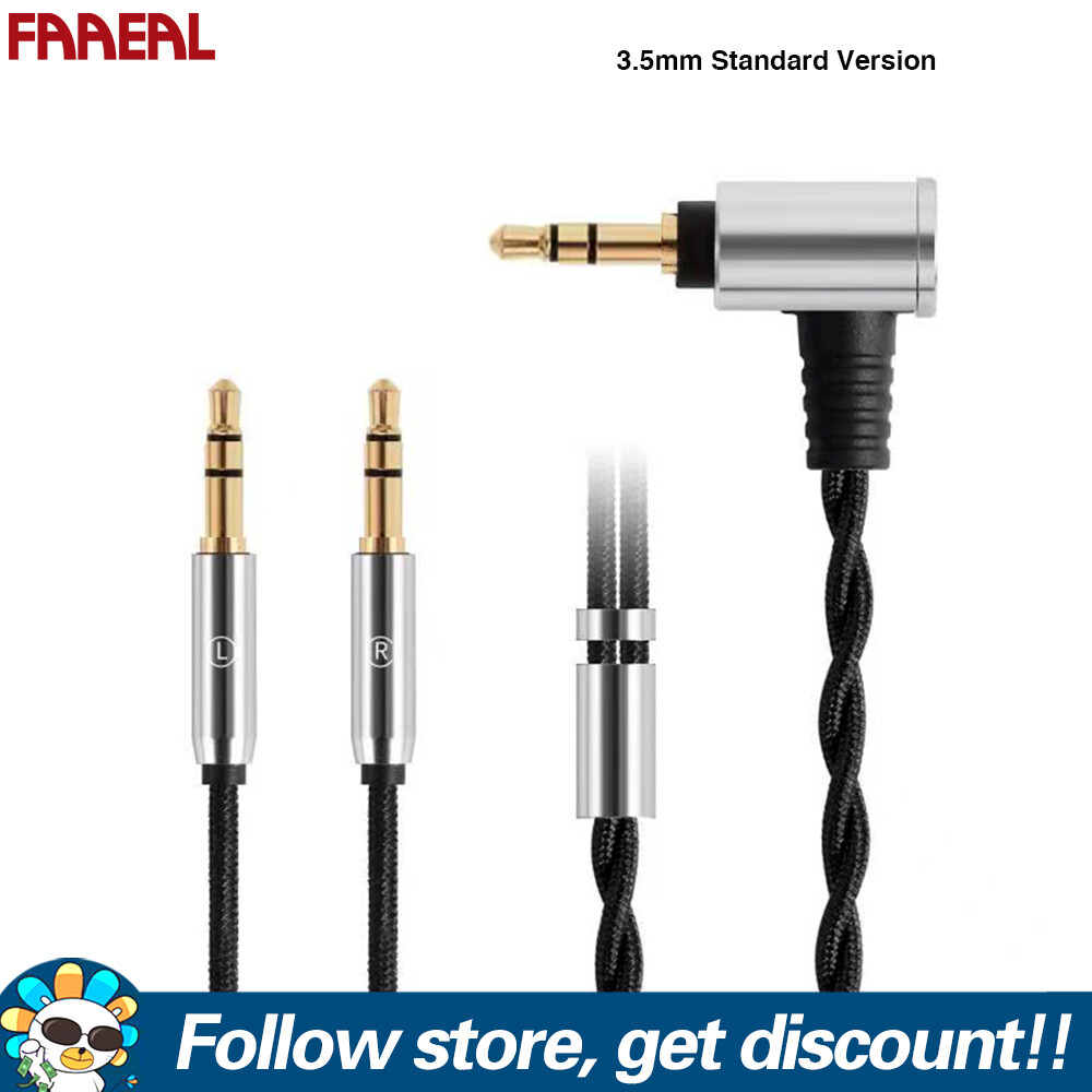 FAAEAL Replacement Cable For Hifiman SUNDARA Arya Ananda Headsets Upgrade Cable For Hifiman HE4XX/HE-400i/HE560/HE-350/HE1000/MEZE 99 Neo/Denon AH-D7200 Earphone Line For SONY MDR Z1R Headphone 4Pin XLR/6.3mm/2.5mm/3.5mm/4.4mm to Dual 3.5mm Jack Male Cord