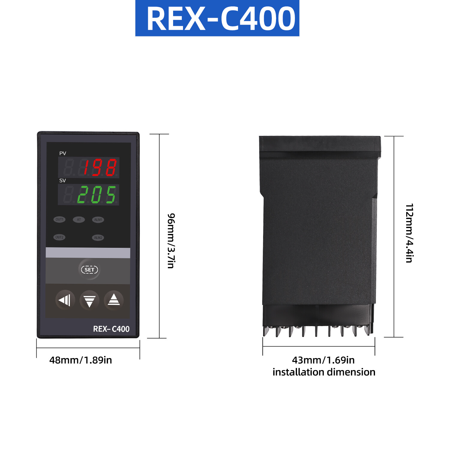 PID kỹ thuật số thông minh công nghiệp Bộ điều khiển nhiệt độ Rex-C100 C400 C700 Rex-C900 phổ đầu vào SSR đầu ra rơle nhiệt