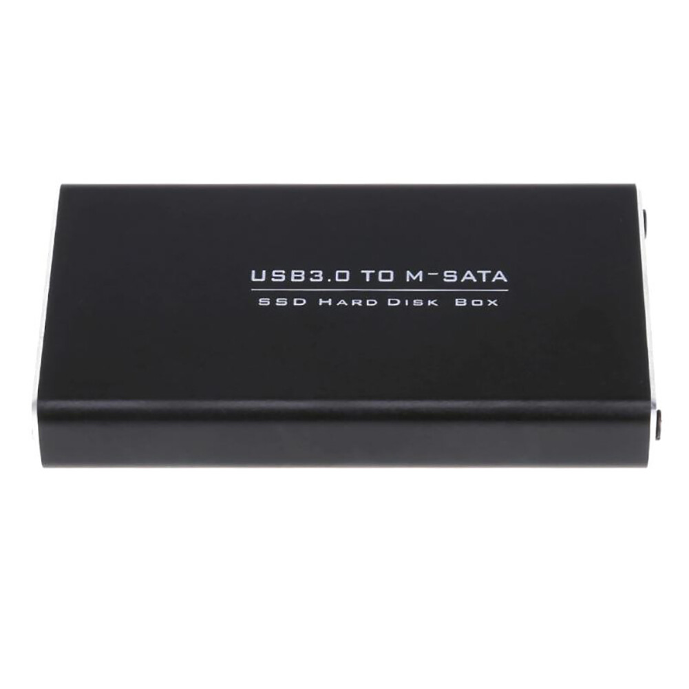MSATA to USB 3.0 Hard Disk Drive SSD Enclosure Adapter Cable Case Aluminum Box