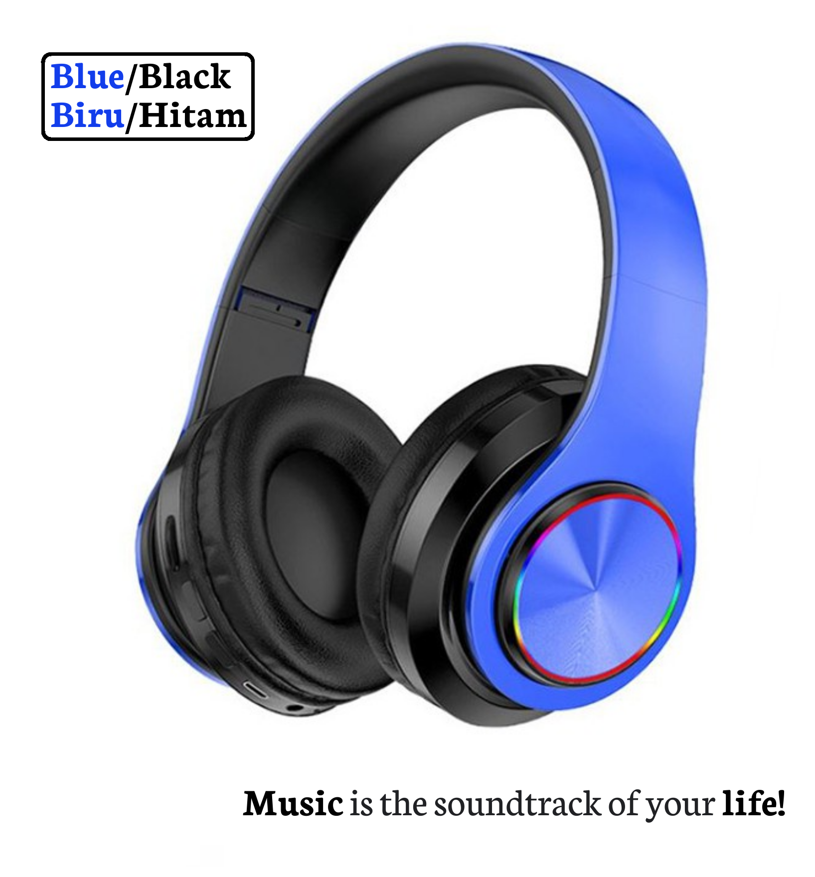 B39 Wireless Headset Bluetooth 50 Colorful Led Bass Stereo Wireless Headphones Over Ear 2926