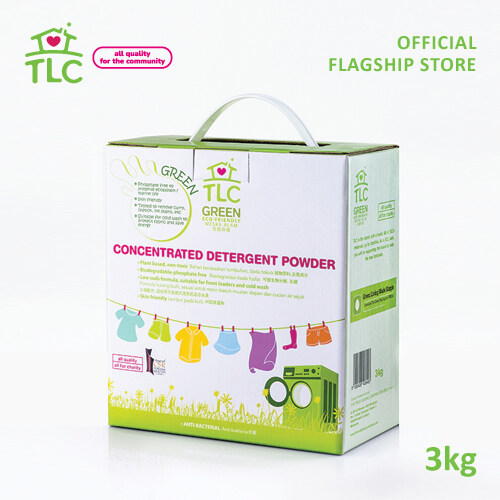 TLC Green Concentrated Laundry Detergent Powder 3KG Lazada