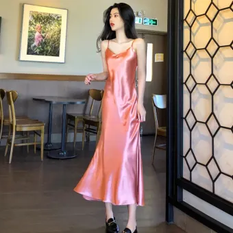 silky long dress