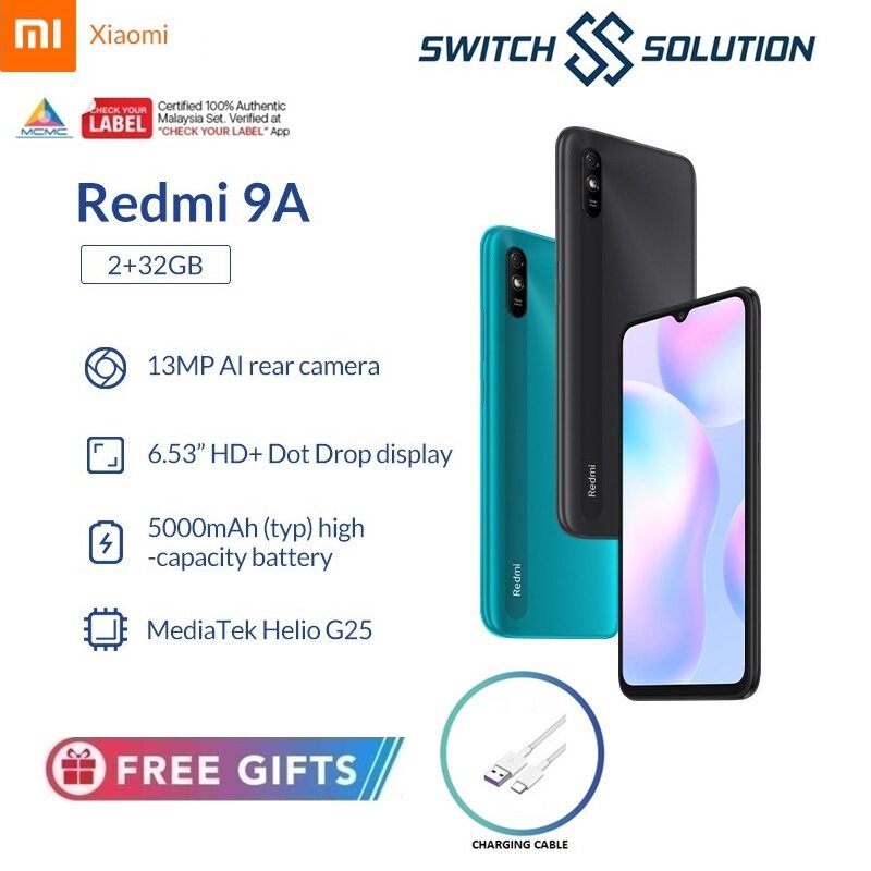 Myset Xiaomi Redmi 9a Smartphone 2gb 32gb 1 Year Warranty By Xiaomi Malaysia Lazada