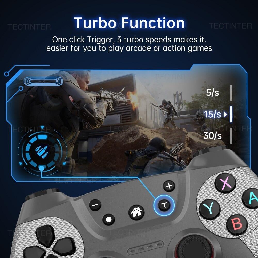 Narsta Tay cầm chơi game không dây hỗ trợ tay điều khiển Bluetooth tương thích với bộ chuyển đổi Nintendo Pro/ Switch OLED/Switch Lite PC Controle phím điều khiển