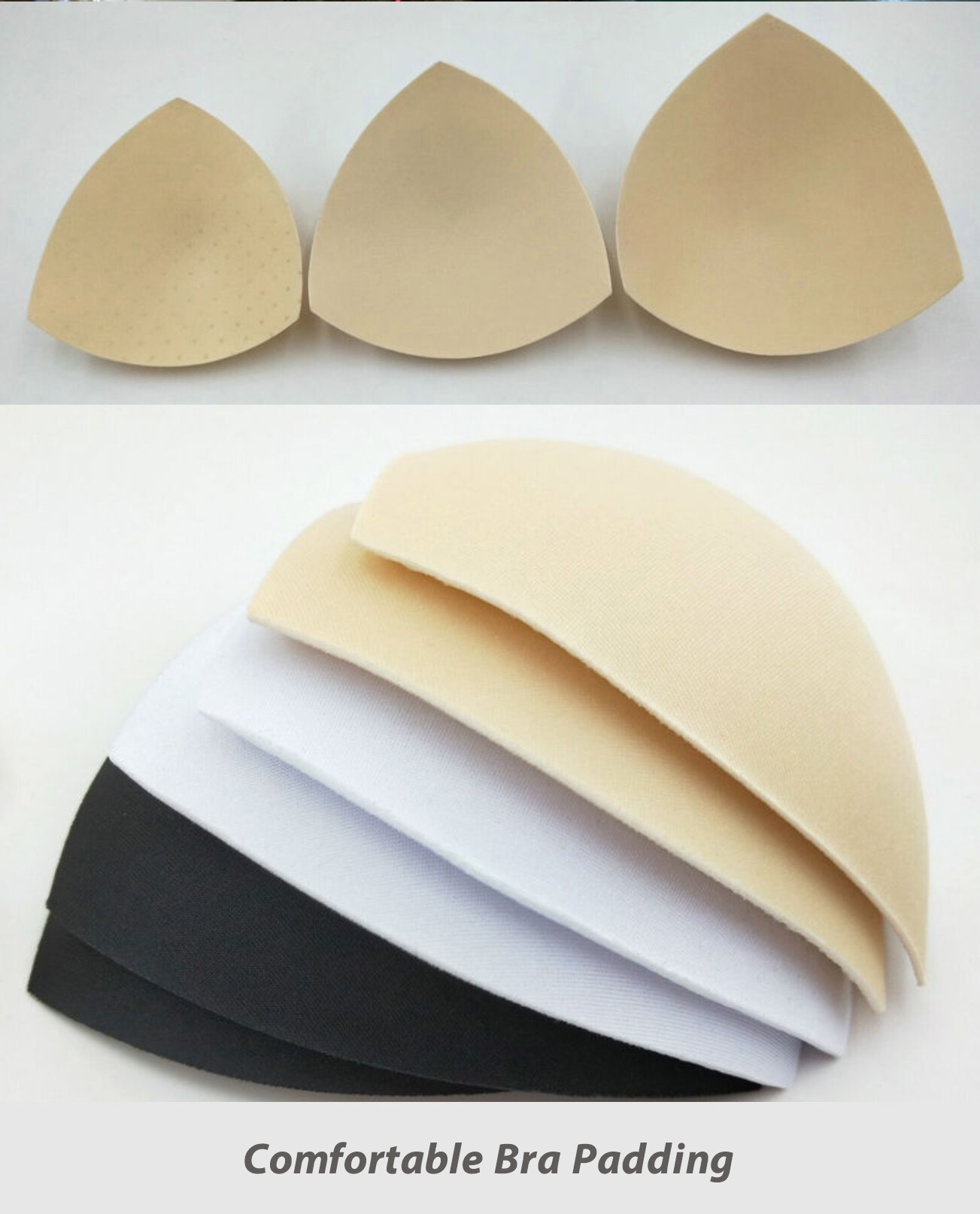 1 pair) Silicone Nu Bra Pad Inserts Push Up Breast Pad Bikini Enhancer