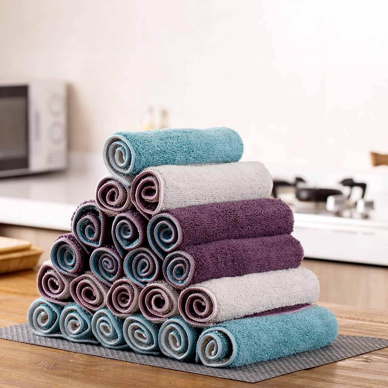 Khăn Lau Chén Homenhome 30X19 Cm, 1 Chiếc Khăn Lau Nhà Bếp Bằng Vải Polyester Thấm Nước