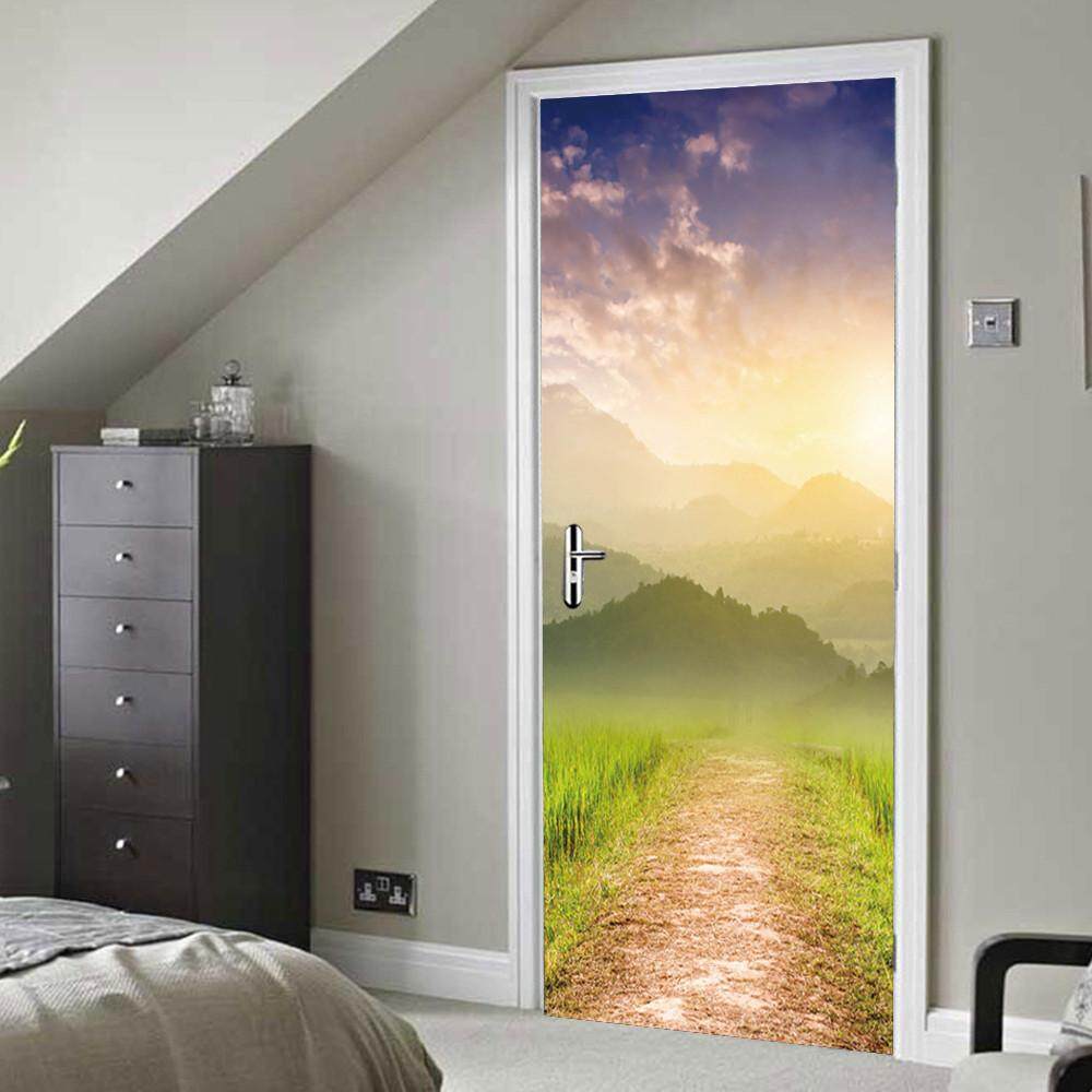 Senteniced 3D Đề Can dán Tường Nghệ Thuật Trang Trí Vinyl Có Thể Tháo Rời Bức Tranh Tường POSTER Cảnh Cửa Sổ Cửa