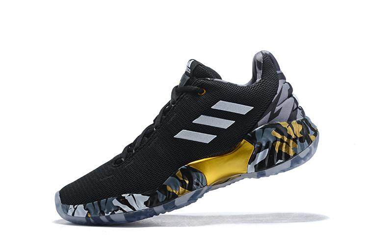 Adidas Resmi Pro Bounce 2018 Low Top Diskon Pria Basketaball Sepatu Hitam Merah