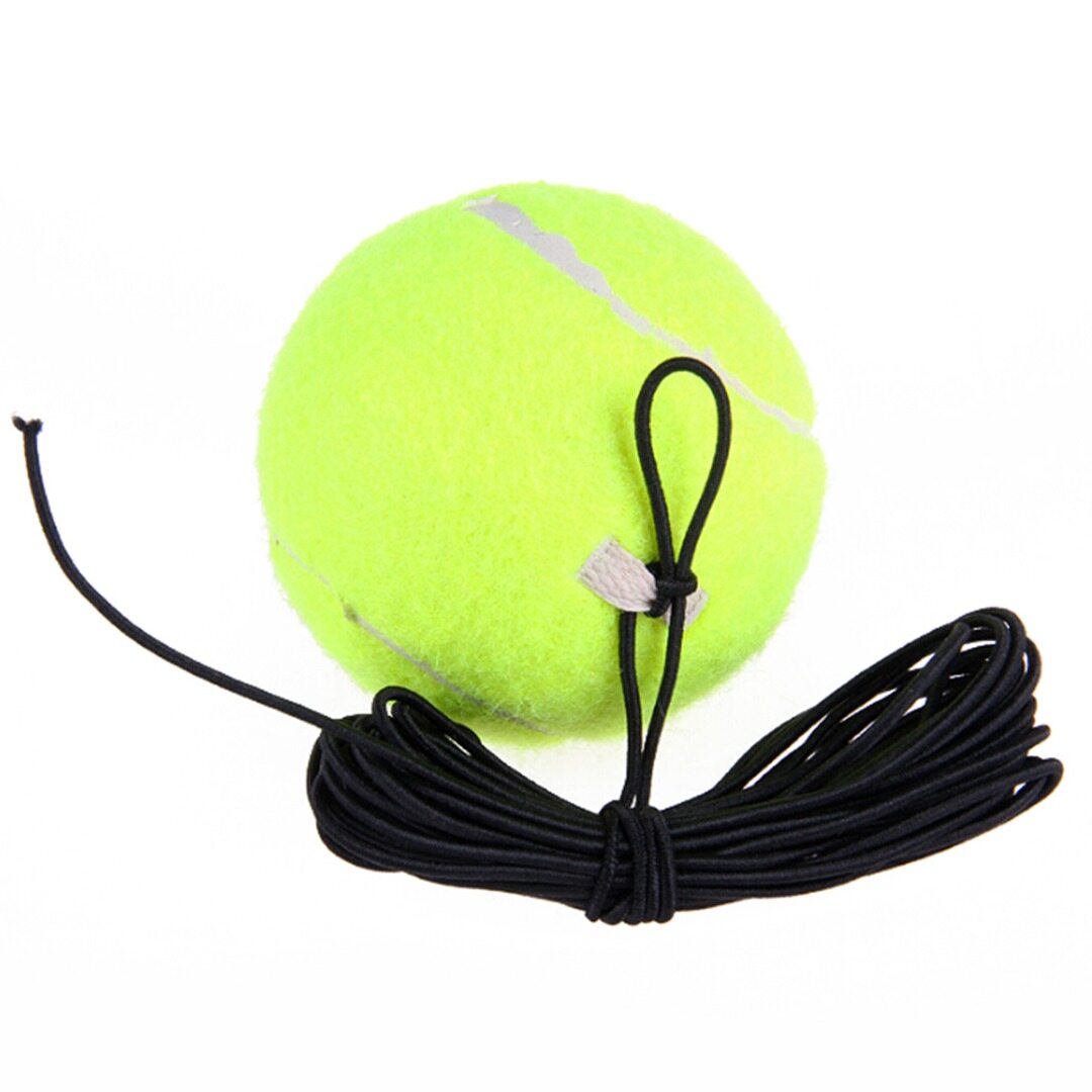 BOKALI 1PCS Rubber Woolen Trainer Tennis Ball With String For Single Practice Training