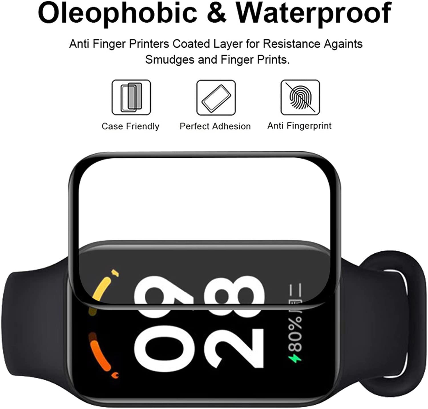 3D Curved Screen Protector For Redmi Band 2 Anti-scratch Screen Protective Film(1PC)