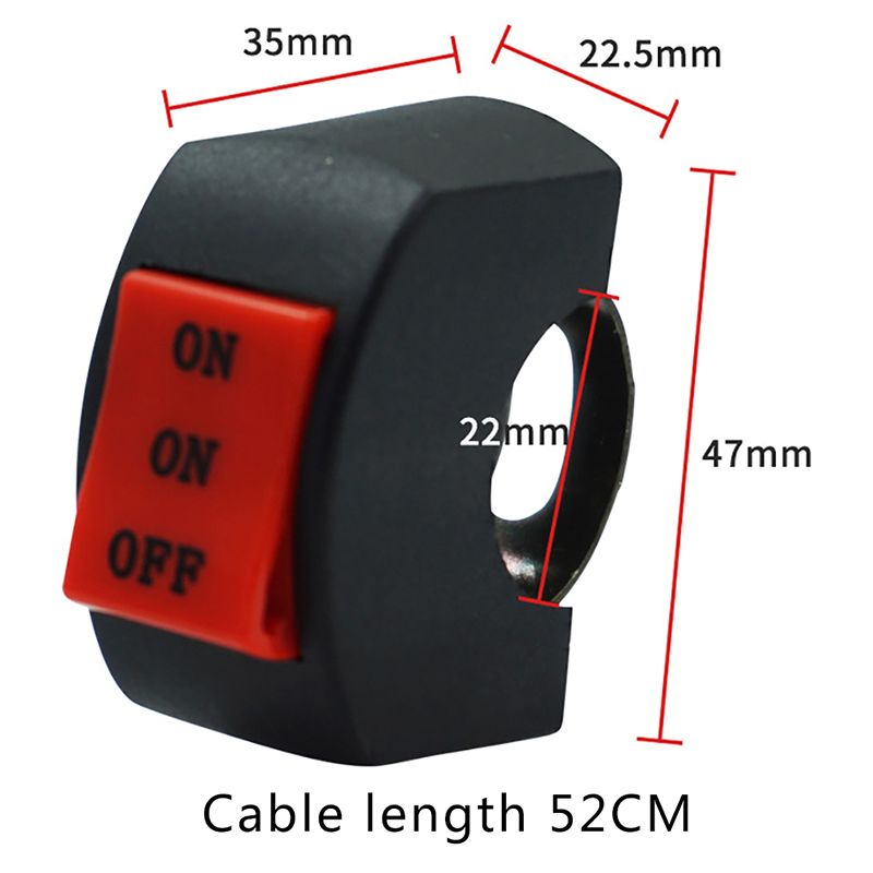 Blowing LED Headlight Switch Far Near Three Line Motorcycle Handlebar Switch Button