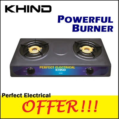 Khind 2 Burner Gas Stove GC1090 Table Top Double Cooker Strong Flame (Replace GC6014 GC6010)